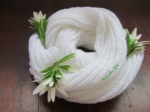 Snood in two turns with English (lush) elastic. Detailed MK.