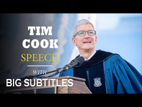 Tim Cook: "Be Fearless" - Duke University Commencement Speech | ENGLISH SPEECH with BIG Subtitles