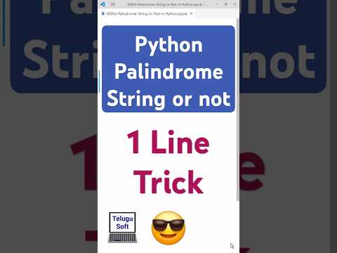 Is Your Name a Palindrome? Try This! 😱 #python #coding #shorts #telugu