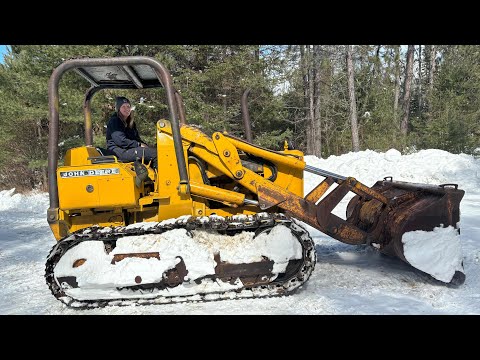 Pushing Snow At The Cabin With My Johndeere 450