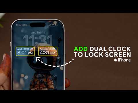 How To Add a Dual Clock Widget To iPhone Lock Screen?