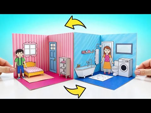 🏡✨ Ultimate Dollhouse Makeover! DIY Mini Rooms & Simple Origami 🎨🛏️