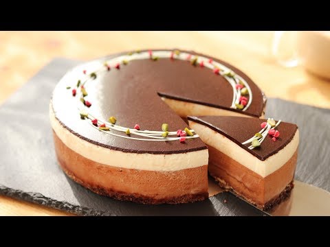 チョコレート・ムースケーキの作り方＊クリスマス No-Bake Chocolate Mousse Cake*Eggless recipe｜HidaMari Cooking