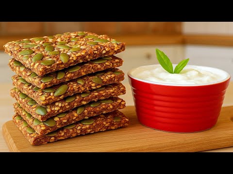 The Best Healthy Crackers Without Flour and Sugar! A Healthy Snack in 5 Minutes!