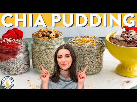 Chia Pudding | High Protein Snack | 4 Ways!