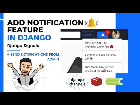 Add Notification Feature in Django | Django Channels | Schedule Notifications | Send from Admin