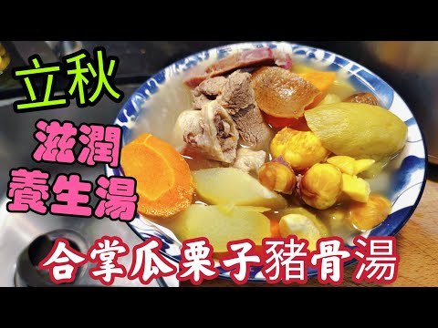 〈職人吹水〉 立秋/滋潤好味湯水/ 合掌瓜栗子豬骨湯 / 煲老火湯流程詳盡講解 /AI 中英文字幕/@singsingkitchen