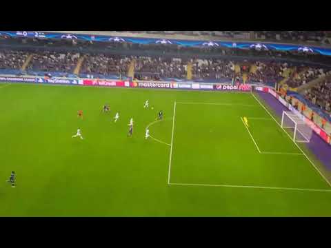 Celtic Fans going mad when Scotty scores the 3-0