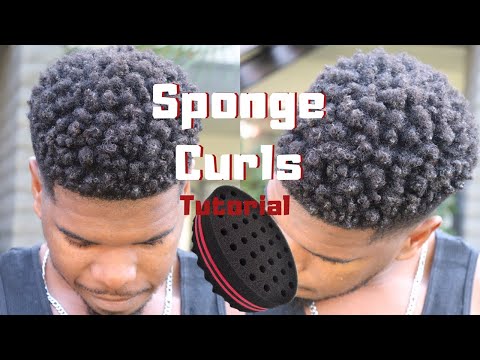 Sponge Curls on Drop Fade Cut| Men Short-Medium Natural Hair