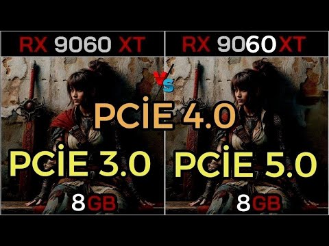 rx 9060 xt pcie 3.0 vs 4.0 vs PCIe 5.0 + Ryzen 9 9800X3D | Gaming Benchmark Test 🚀