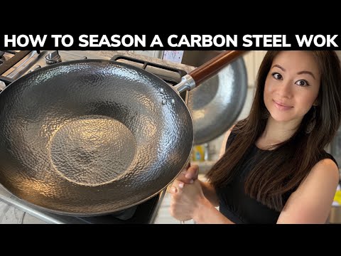 🍳 How to Season New Carbon Steel or Iron Wok | Master Star Wok Chinese/Asian Cooking | Rack of Lam