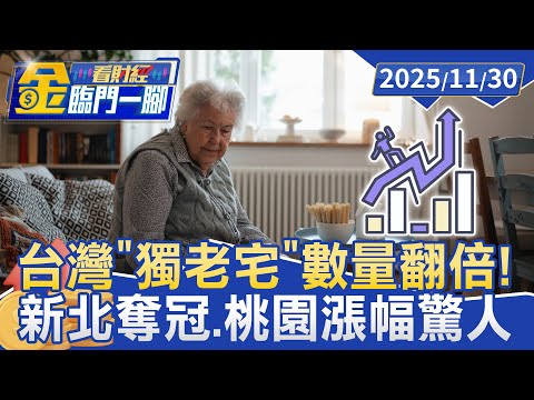 台灣「獨老宅」數量10年翻倍！ 新北奪冠.桃園漲幅驚人【#金臨門一腳 看財經】20251130 #金臨天下 #獨老 #獨老宅 #超高齡社會