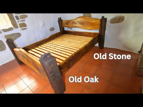 Handmade Oak Bed REVEAL | Stone Barn To Tiny House Conversion
