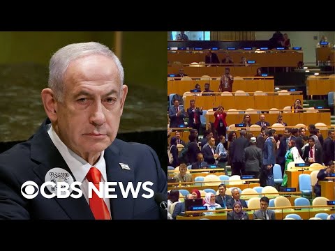 Watch: Walkout of delegates during Netanyahu's U.N. address
