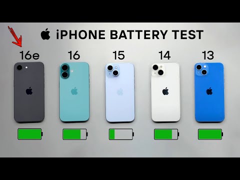 iPhone 16e vs 16 vs 15 vs 14 vs 13 Battery Test | iOS 18 BATTERY DRAIN TEST