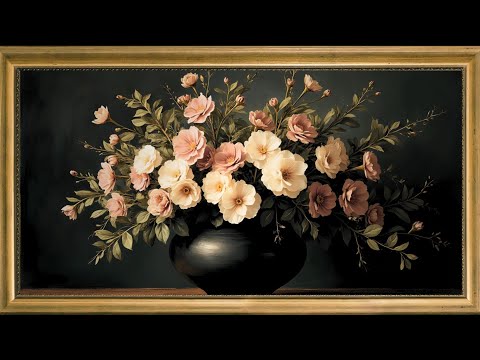 The Art of Framing Vintage Floral: Spring Flowers  painting For Your TV
