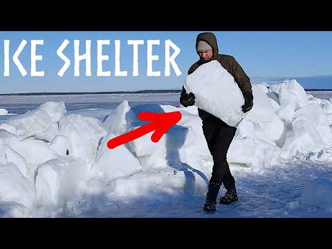 COLDEST Shelter I Have Built: Surviving the Night In a ICE Shelter