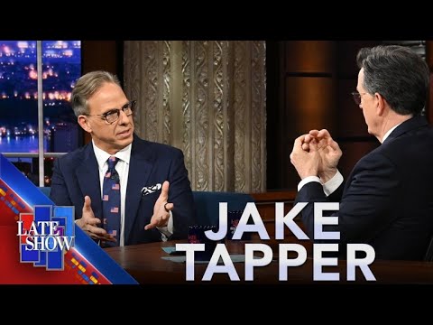 Jake Tapper Unveils His Portrait Of "Lord of the Rings" Fan Stephen Colbert