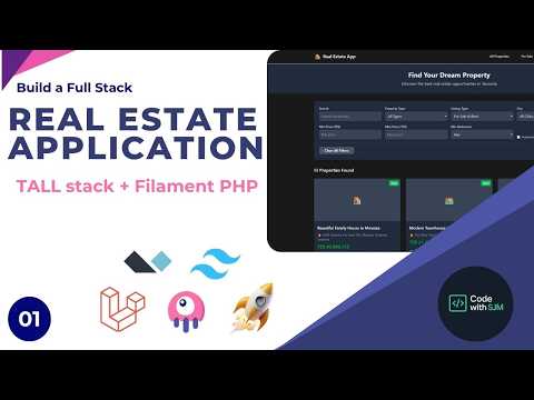 Build a Real Estate Web App with Laravel 12 + Livewire & FilamentPHP (TALL Stack) | #1