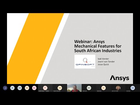 Webinar  Ansys Mechanical Features for South African Industries