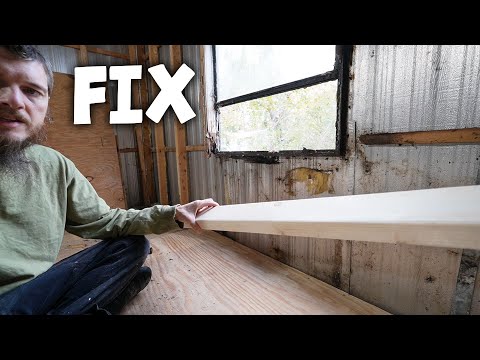 Rotted Window Framing - Mobile Home Rebuild