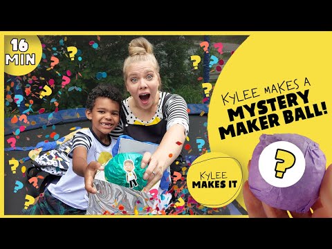 Kylee Makes a Mystery Maker Ball! | DIY Surprise Birthday Present Ball for Dax Full of Gifts!