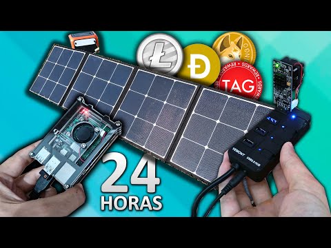 24 HORAS minando CRIPTOMONEDAS con PLACAS SOLARES y BATERÍA...