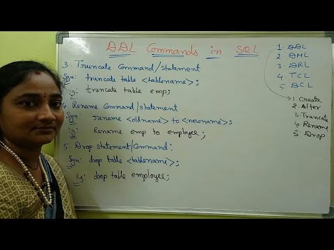 SQL||DDL Commands in SQL||DDL Statements or Commands of SQL in Telugu||Telugu Scit Tutorial