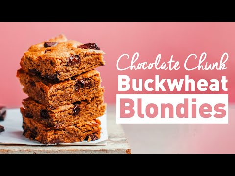 Chocolate Chunk Buckwheat Blondies (Vegan + Gluten-free)