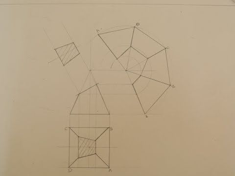 SURFACE DEVELOPMENT AND TRUE SHAPE OF A TRUNCATED SQUARE BASED PYRAMID