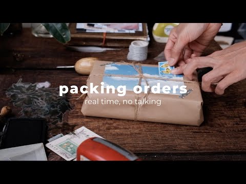 a slow process, pack orders with me - long asmr, no mid-roll ads
