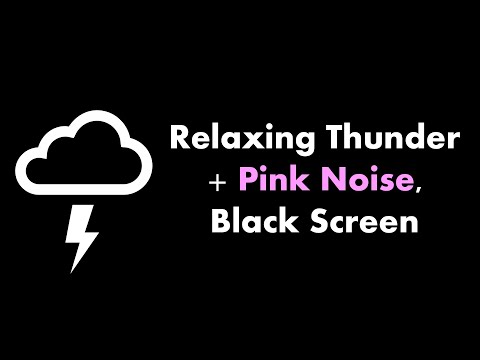 🔴 Relaxing Thunder + Pink Noise, Black Screen ⛈️🌸⬛ • Live 24/7 • No mid-roll ads