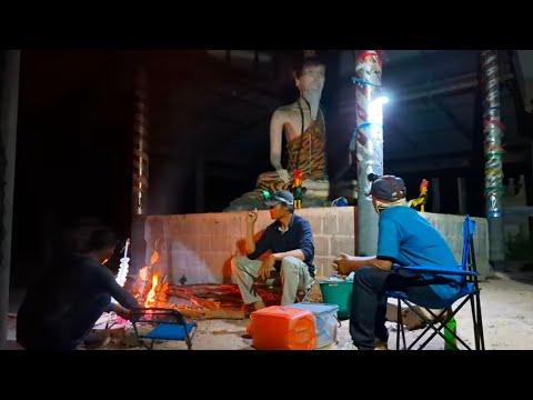 #ตั้งแค้มป์ #นอนหมู่บ้านร้างกลางป่า #บ้านเก้าบาตร #camping /#cooking 09/02/68