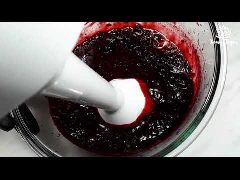 Ягодная прослойка из замороженной чёрной смородины для тортов, пирожных и десертов. Желе для тортов