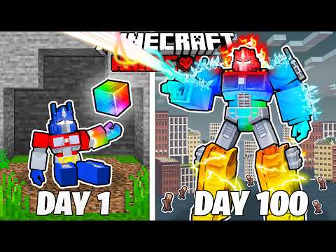I Survived 100 Days as an ELEMENTAL TRANSFORMER in HARDCORE Minecraft