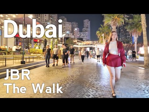 Dubai [4K] Amazing JBR, The Walk Walking Tour 🇦🇪