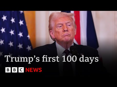Trump marks 100 days in office with plunging public approval ratings | BBC News
