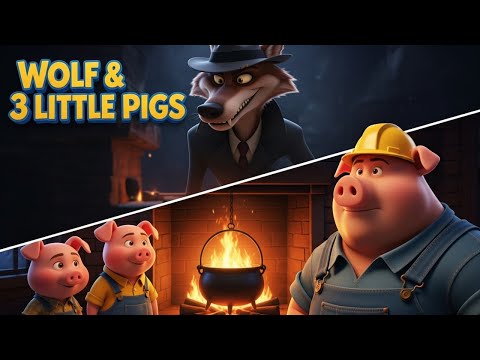 Big Bad Wolf and Three Little Pigs | Full 3D Fairy Tale for Kids | Classic Bedtime Story 🐺