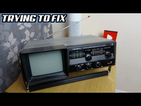 Stunning but BROKEN eBay 1978 CROWN Portable TV / Radio 5TV-65R - TRYING TO FIX