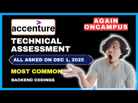 Today! Accenture Coding Questions | Accenture Technical Assessment Test 2026