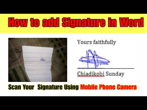 How to add Signature in Word | How to Insert Signature Image in Word Document