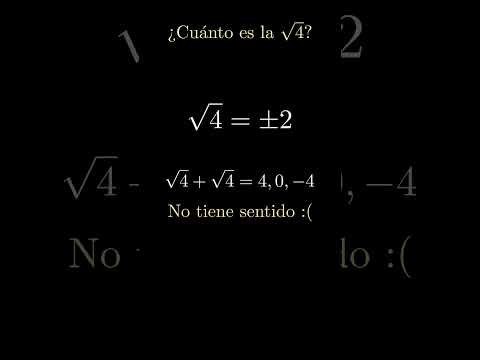 √4 NO es +-2  ¿SABES POR QUÉ?  #maths