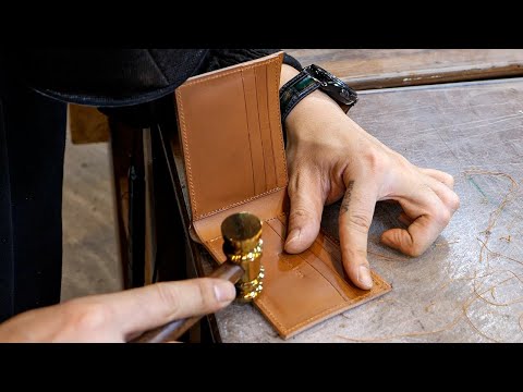 Incredibly Hardworking!! Process of a Handmade Bifold Leather Wallet by an Experienced Artisan