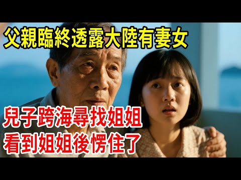 父親臨終透露大陸有妻女，兒子跨海尋找姐姐，看到姐姐後愣住了#原創#情感