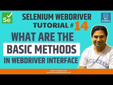 Selenium WebDriver Tutorial #14 - What are the Basic Methods in WebDriver Interface