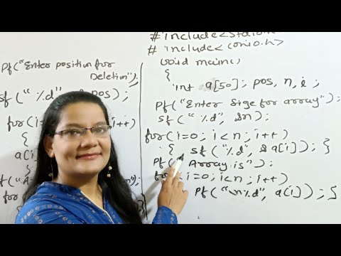 C Program to Delete  an Element from  an Array  |C Programming Tutorial in Hindi