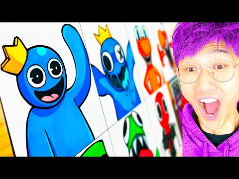 CRAZIEST RAINBOW FRIENDS ART VIDEOS EVER! (LANKYBOX REACTION!)
