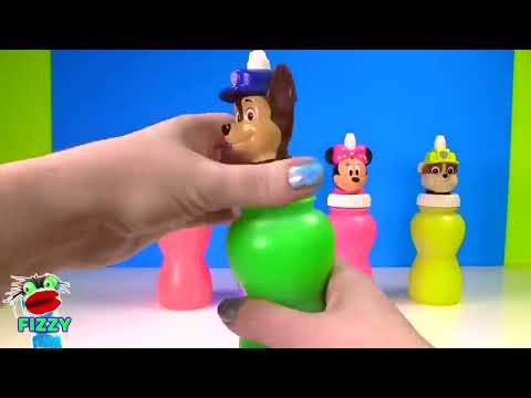 Fizzy Plays with Toy Story 4 Gabby Characters, Paw Patrol Slime and Disney Characters