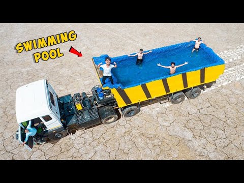 "Building a Swimming  Pool... Inside a Truck!"