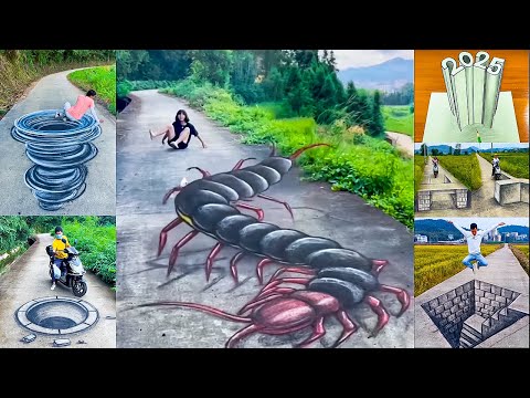 Amazing 3D Painted Optical Illusion, Never Walking On The 3D Street Art